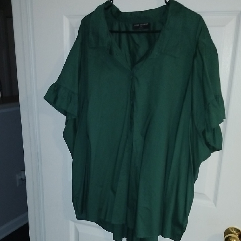 Green Button-Up Blouse